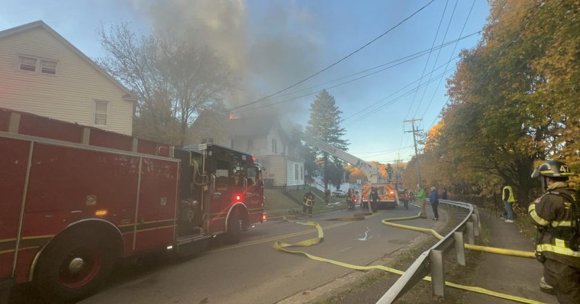 House Fire Erupts on Crescent Street