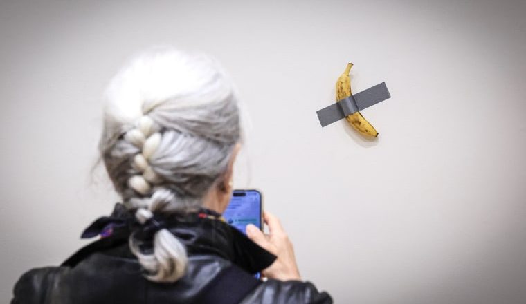 Duct-taped banana sells for more than $6 million at auction