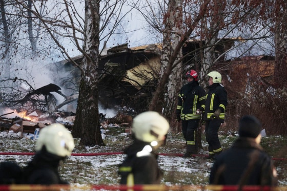 DHL cargo plane crashes into a house near Lithuania airport, killing 1