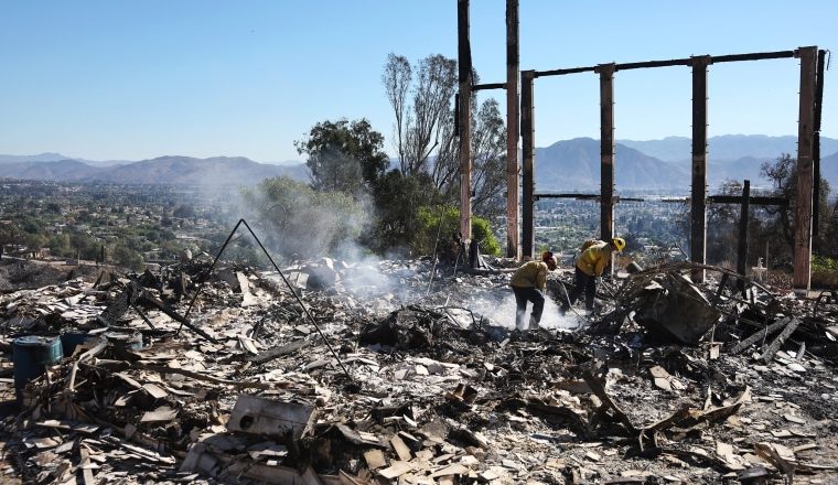 Calmer winds help firefighters make progress against California’s Mountain Fire