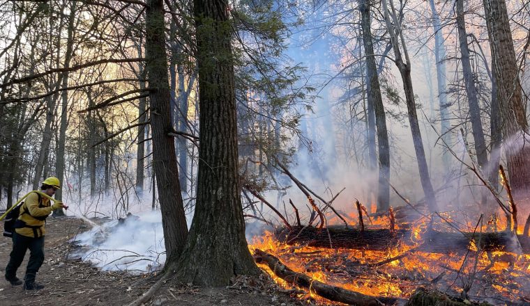 Over 150 homes evacuated as wildfire risk persists across historically dry Northeast