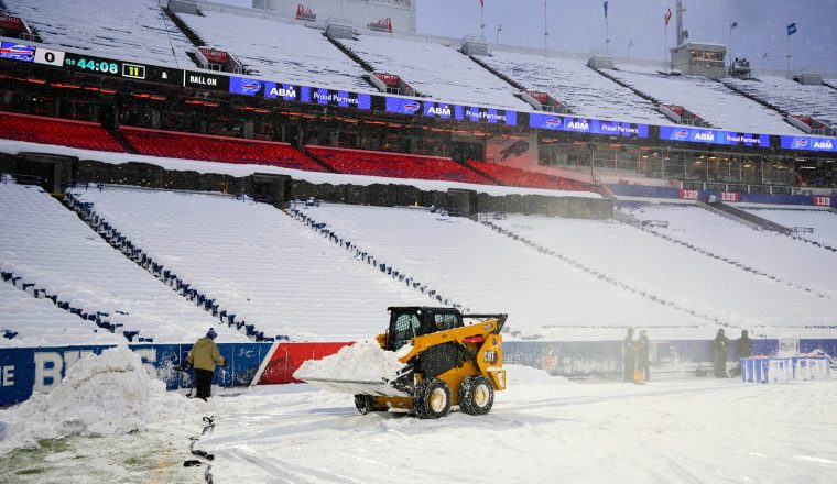 Buffalo Bills ‘mafia’ works through the night to clear snow at Highmark Stadium