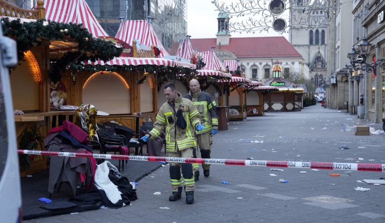 Car plows into Christmas market in Germany, killing at least 5 and injuring 200