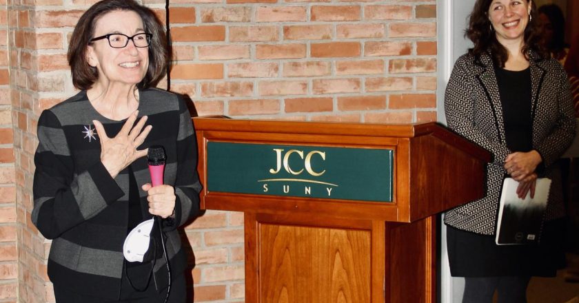 SUNY JCC Honors Longtime Administrator Marilyn Zagora with Bench Dedication