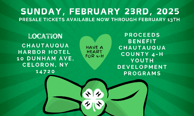 Support Chautauqua County 4-H at the 11th Annual Green Tie Affair Fundraiser!