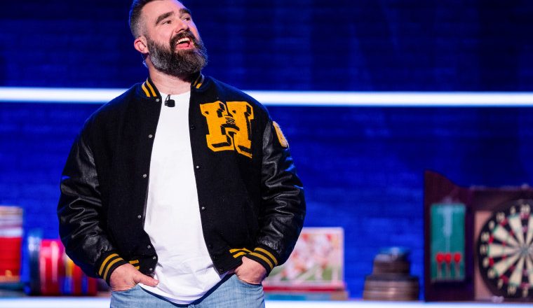 Jason Kelce tries his hand as a late-night television show host