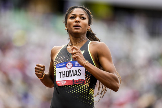 Olympian Gabby Thomas says a group of men have been following her at airports