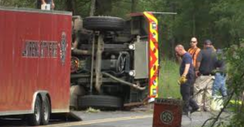 Fire Truck Overturns In Laurens County, crashing Into Tree And Injuring Two Firefighters