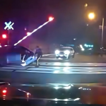 NJ Cops Rescue Driver Seconds Before Train Destroys Stalled Car on Tracks