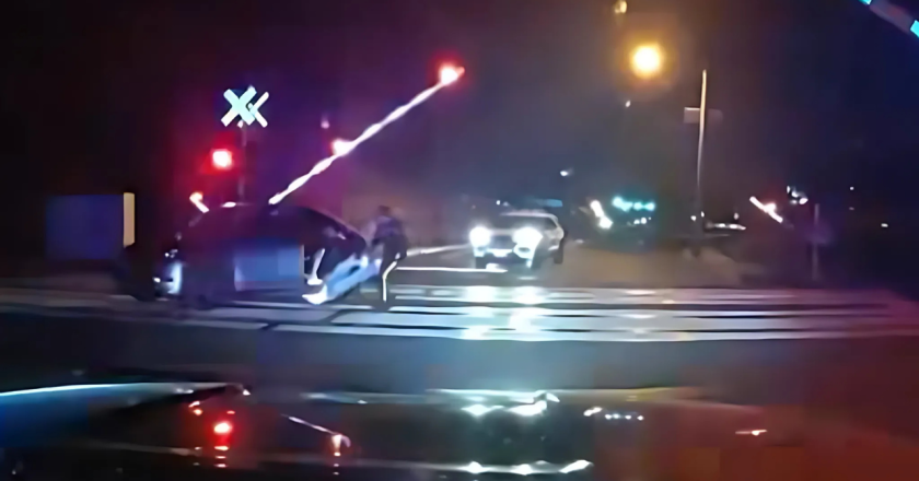 NJ Cops Rescue Driver Seconds Before Train Destroys Stalled Car on Tracks